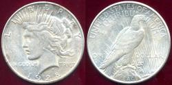 Us Coins - 1928-S PEAC DOLLAR  AU