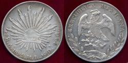 MEXICO 1855 Mo GF 8 REALES AU58 | North & Central American and