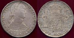 World Coins - PERU 1810 JP ME  8 REALES.... FERDINAND VII   AU