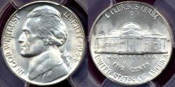 Us Coins - 1944-P JEFFERSON NICKEL   PCGS  MS65  .. nearly FS
