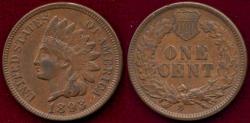 Us Coins - 1893 INDIAN CENT AU55