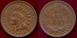 Us Coins - 1890 INDIAN CENT XF45