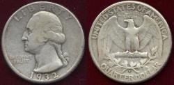 Us Coins - 1932-D WASHINGTON QUARTER  VF20