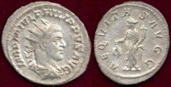 Ancient Coins - PHILIP I  244-249 AD  Antoninianus AEQUITAS