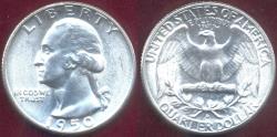 Us Coins - 1950-D WASHINGTON QUARTER   MS64+ .... WHITE