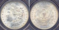 Us Coins - 1884 MORGAN DOLLAR  PCGS  MS64