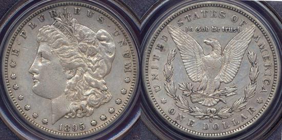 US Coins - 1895-S MORGAN DOLLAR  PCGS  XF45