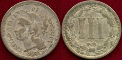 Us Coins - 1872 Nickel 3c..... FINE
