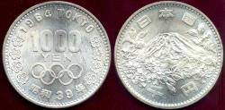 World Coins - JAPAN 1964  1000 YEN   OLYMPICS Issue   GEM BU