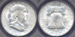 Us Coins - 1949-S FRANKLIN HALF DOLLAR  PCGS MS65
