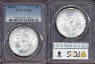 Us Coins - 1902-O MORGAN DOLLAR  PCGS MS64 ...  WHITE