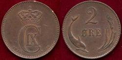 World Coins - DENMARK 1874  2 ORE.... LOVELY AU