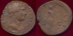 Ancient Coins - HADRIAN 128 AD AE AS... SALUS & SNAKE
