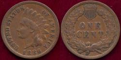 Us Coins - 1886 Type 1 INDIAN CENT VF30