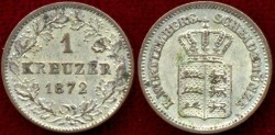 World Coins - WURTTEMERG 1872..... 1  KREUZER