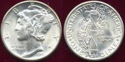 Us Coins - 1941-D MERCURY DIME MS65 FB
