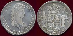 World Coins - MEXICO 1819 Zs AG  Zacatecas Provisional ... ROYALIST ISSUE