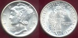 Us Coins - 1936-S MERCURY DIME MS65 FB
