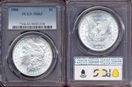 Us Coins - 1886 MORGAN DOLLAR  PCGS MS63 ....WHITE