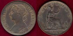 World Coins - GREAT BRITAIN 1893 FARTHING  UNCIRCULATED