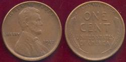 Us Coins - 1917-S LINCOLN CENT AU