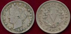 Us Coins - 1899 LIBERTY NICKEL  XF
