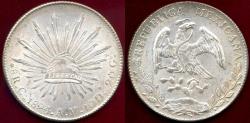 World Coins - MEXICO 1894 Cn AM  8 REALES   Choice BU
