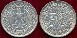 World Coins - GERMANY 1928-A ... 50 Reichspfennig