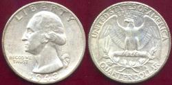 Us Coins - 1943-S WASHINGTON QUARTER AU