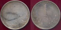 World Coins - MEXICO 1913 1 PESO  H DEL PARRAL   KM#611
