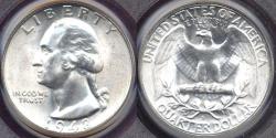 Us Coins - 1948-S WASHINGTON QUARTER ...  PCGS  MS65