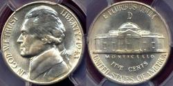 Us Coins - 1943-D JEFFERSON NICKEL   PCGS MS66 .... FS  not noted