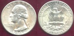 Us Coins - 1947-D WASHINGTON QUARTER MS64