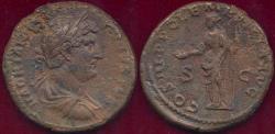 Ancient Coins - HADRIAN  DUPONDIUS  117-138 AD   CLEMENTIA