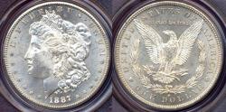 Us Coins - 1887-S MORGAN DOLLAR  PCGS MS63 ... PQ  HIGH END