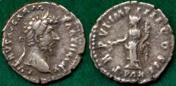 Ancient Coins - LUCIUS VERUS 166AD Denarius  PAX