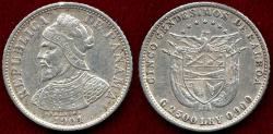 World Coins - PANAMA 1904  5 CENTESIMOS  XF