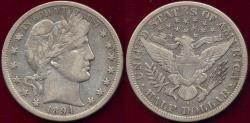 Us Coins - 1894-S BARBER HALF DOLLAR  VF
