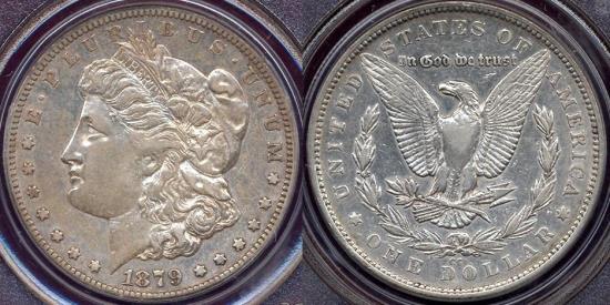 US Coins - 1879-CC MORGAN DOLLAR   XF45    PCGS GENUINE