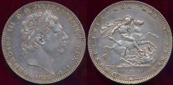 World Coins - GREAT BRITAIN 1820 LX  Crown  XF/AU