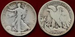 Us Coins - 1921 WALKING LIBERTY HALF DOLLAR  .. nice   GOOD