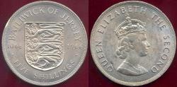 World Coins - JERSEY 1966 5 Shillings  BU