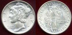 Us Coins - 1942-S MERCURY DIME MS64 ... WHITE