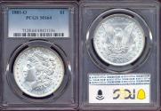 Us Coins - 1881-O MORGAN DOLLAR  PCGS MS64.... WHITE