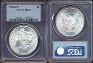 Us Coins - 1884-CC MORGAN DOLLAR PCGS MS64 .... WHITE