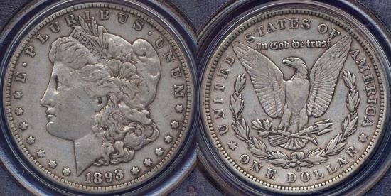 US Coins - 1893-O MORGAN DOLLAR PCGS XF40