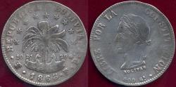World Coins - BOLIVIA 1863 PTS  FP  8 SOLES