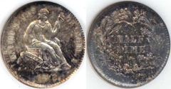 Us Coins - 1872-S SEATED HALF DIME NGC AU58 ... looks undergraded