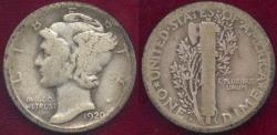Us Coins - 1920-D MERCURY DIME GOOD