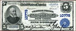 Us Coins - $5 1902  CHATHAM PHENIX NATIONAL BANK & TRUST   AU